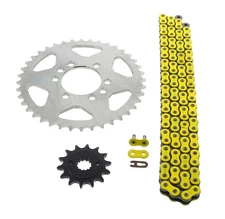 2003-08 fits Suzuki LTZ400 Z400 Yellow Non O Ring Chain & Sprocket Slv 14/40 96L