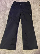 Spyder Men's Insulated Snowboard/Ski Pants Size-M  black Adjustable Crotch Vent