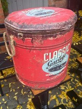 1  X OTTOMAN £30 STORAGE PADDED DRUM  CLASSIC GARAGE STORAGE BARREL