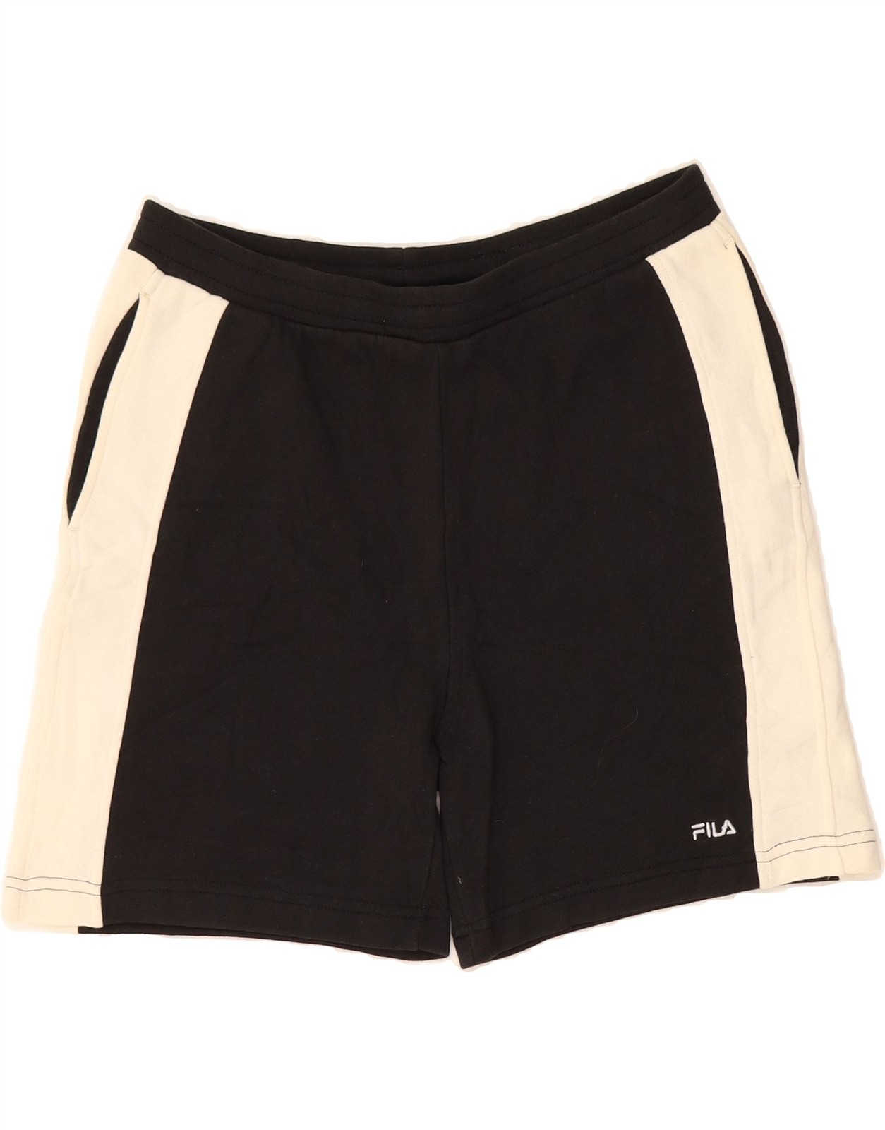 FILA pantaloncino sportivo uomo medio nero colorblock cotone FE06