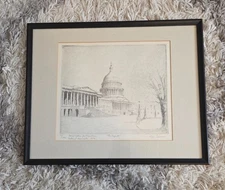 Don Swann Signed Etching "The Capitol" 109/1500 1973 Republican Special Edition