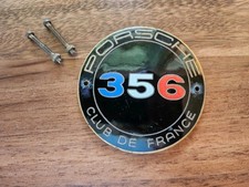 Vintage Porsche 356 Club de France Metal & Enamel Badge