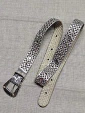 vintage 1980s buckle belt STUDDED statement 38 rhinestone WESTERN sand castle