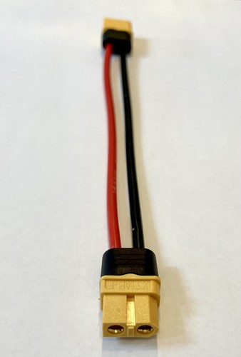 Amass🇬🇧XT60 15cm Extension Lead Male-Female 14AWG Silicone Wire. UK Made. - Picture 2 of 6