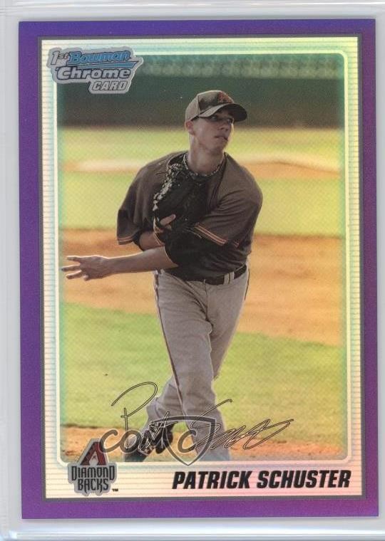 2010 Bowman Chrome Prospects Purple Refractor /999 Patrick Schuster #BCP97 0l2