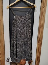 womens old navy black and tan design midi sundress size medium