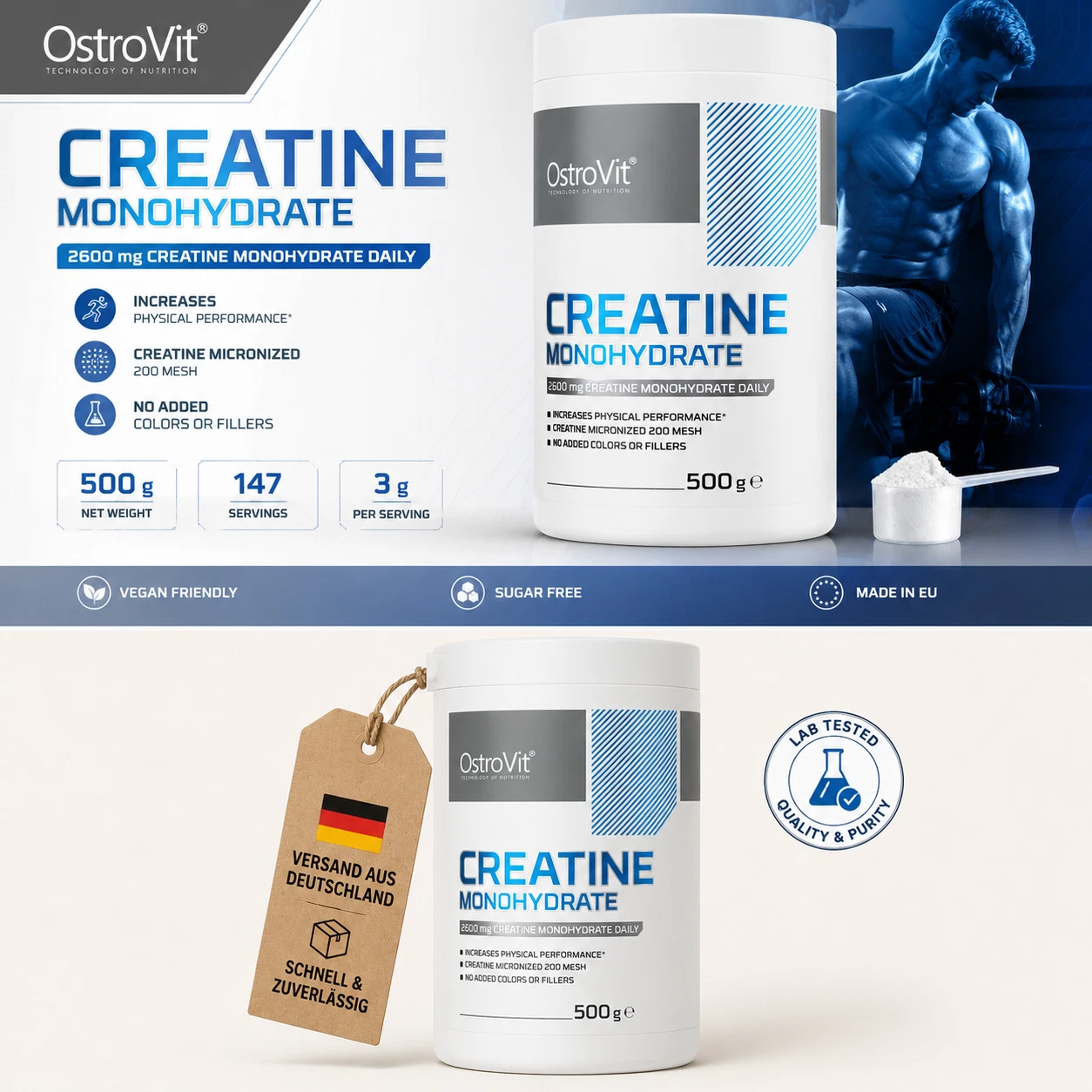 OstroVit Creatine Monohydrate 500 g