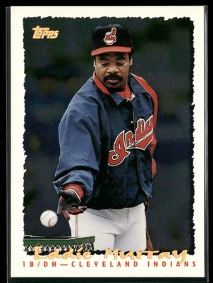 1995 Topps #196 Eddie Murray CyberStats (Spectralight)