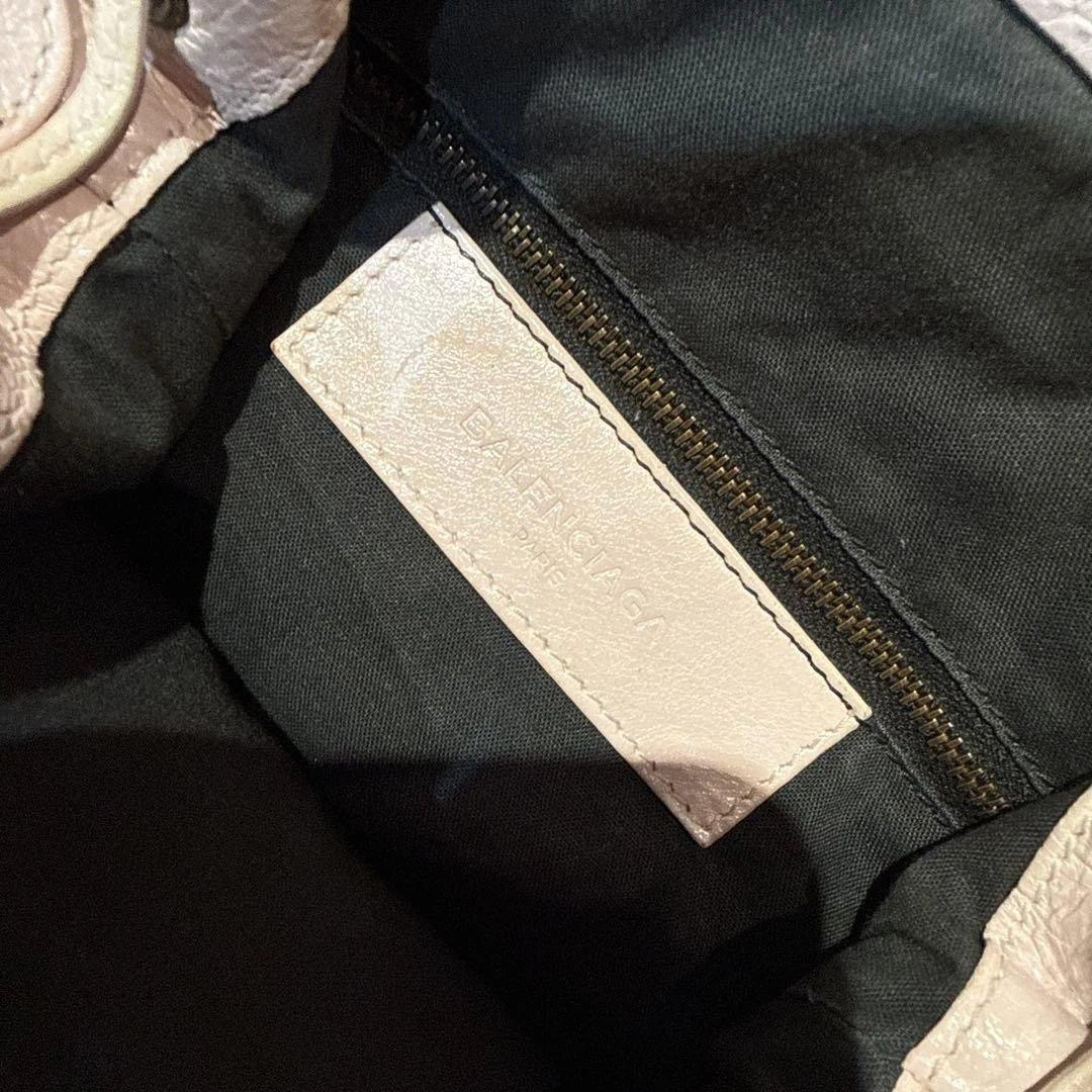 BALENCIAGA Classic Mini Pompom Drawstring Handbag Shoulder Bag Pink Leather thumbnail 10