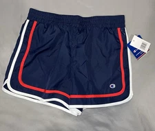 NWT Champion Girls Athletic Shorts SZ XL Navy with Side Stripes