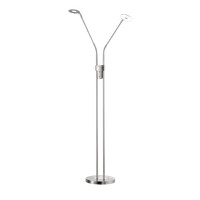 Fischer & Honsel 2-Flg LED Stehleuchte Dent-Tw Nickel