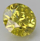 0.45 Ct Canary Yellow VS2 Round Brilliant Natural Enhanced Diamond 4.94mm VIDEO — photo 3