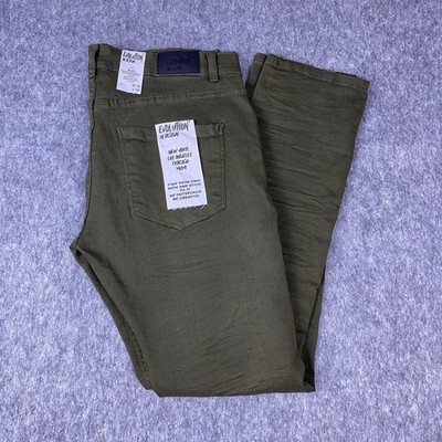 Evolution In Design Men's Jeans Slim Fit Distressed Green Denim Size 38x32 NWT