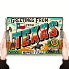 Vintage Texas Style Tin Metal Signs Home Décor Wall Art 8x12