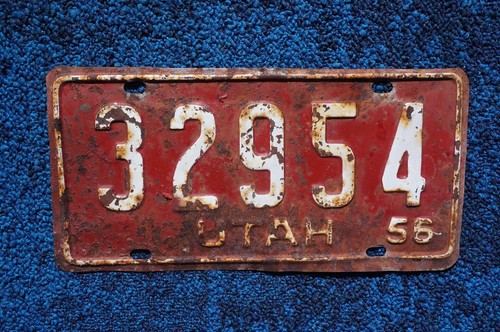 1956 Utah Truck License Plate