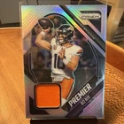 2025 Panini Prizm Bo Nix #PJY-BNX Premier Jersey Patch Silver Prizm