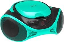 Supersonic SC-726BT Portable CD Player AM/FM Radio Bluetooth LED AC/DC Teal