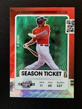 2021 Panini Contenders - Season Ticket Rafael Devers #6 Optic Green Wave Prizm