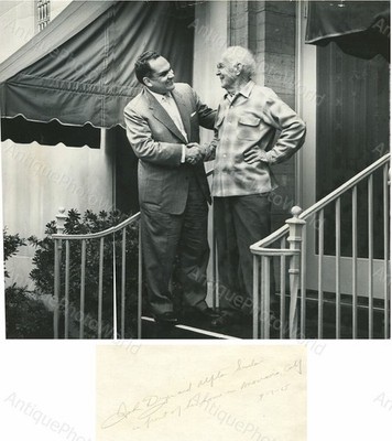 Schriftsteller Upton Sinclair mit Freund J. Dryer Vintage Foto