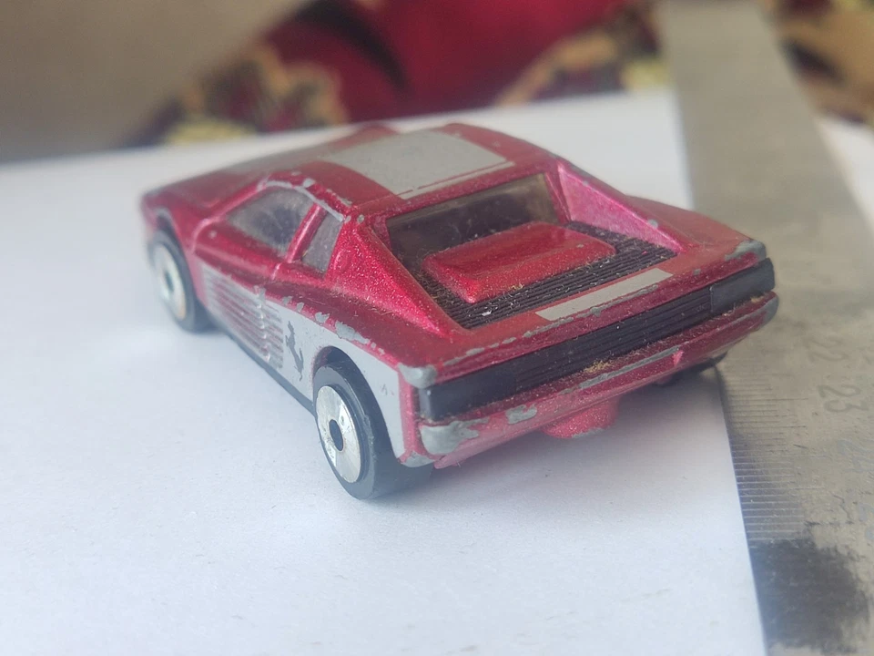 Matchbox Ferrari Testarossa Red Diecast Car, Macao, 1986, 1:59 Vintage Retro Car - Image 4 of 4