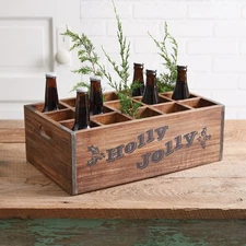 Have A Holly Jolly Christmas Divided Crate Home Decorative Collectible