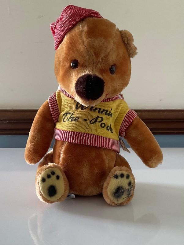 Vintage 1960’s Winnie The Pooh Gund Plush Stuffed Animal. Vibrant colors!