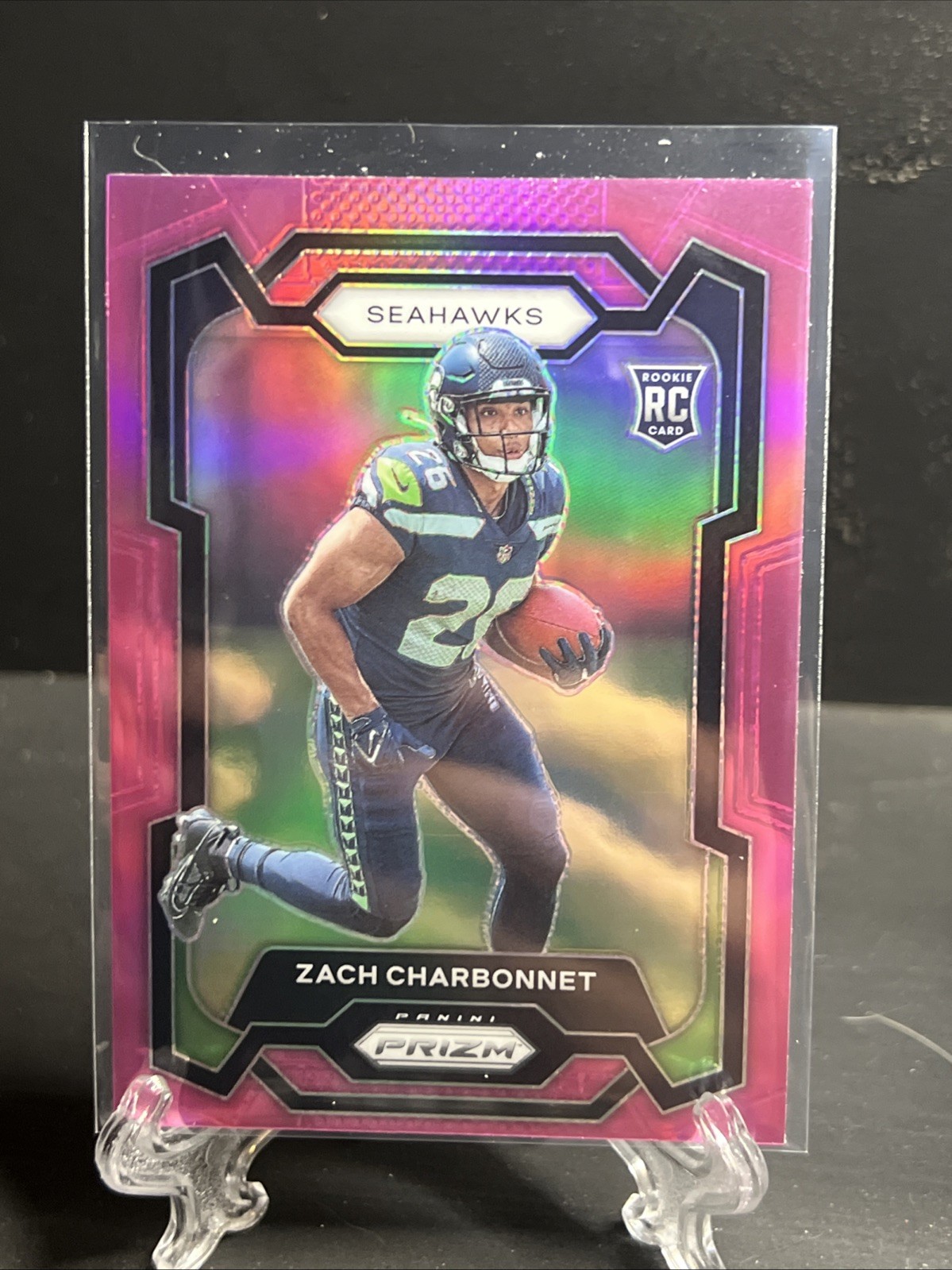 2023 Panini Prizm - Rookies Zach Charbonnet #392 Pink Prizm (RC)
