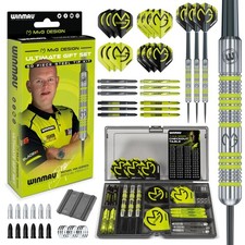 Darts Set Michael Van Gerwen MvG Steeltip Gift Case - 50 Piece Dart Set  20g...