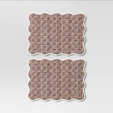 Threshold Reversable placemats New 100% Cotton Set Of 2 Holiday Print