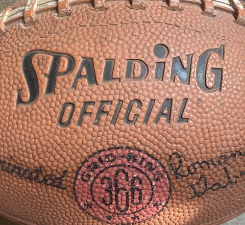 Vintage Spalding Official Laminated Roman Gabriel Football Rubber Grid King 366 - Bild 5 von 11