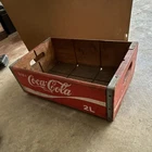 Antique Coca-Cola Vintage Wooden Bottle Carrier Crate Red 2L Soda Advertising