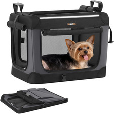 Collapsible Dog Crate, 20-Inch Portable Dog Travel Crate for Small Dogs, Oxford