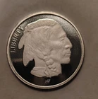 Silver Round 1 Troy oz.  style of  Buffalo Nickel.