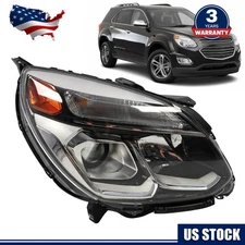 For 2016 2017 Chevrolet Equinox Chrome Front Right Passenger Side Headlight
