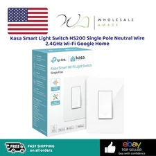 Kasa Smart Light Switch HS200, Single Pole, Needs Neutral Wire, 2.4GHz Wi-Fi