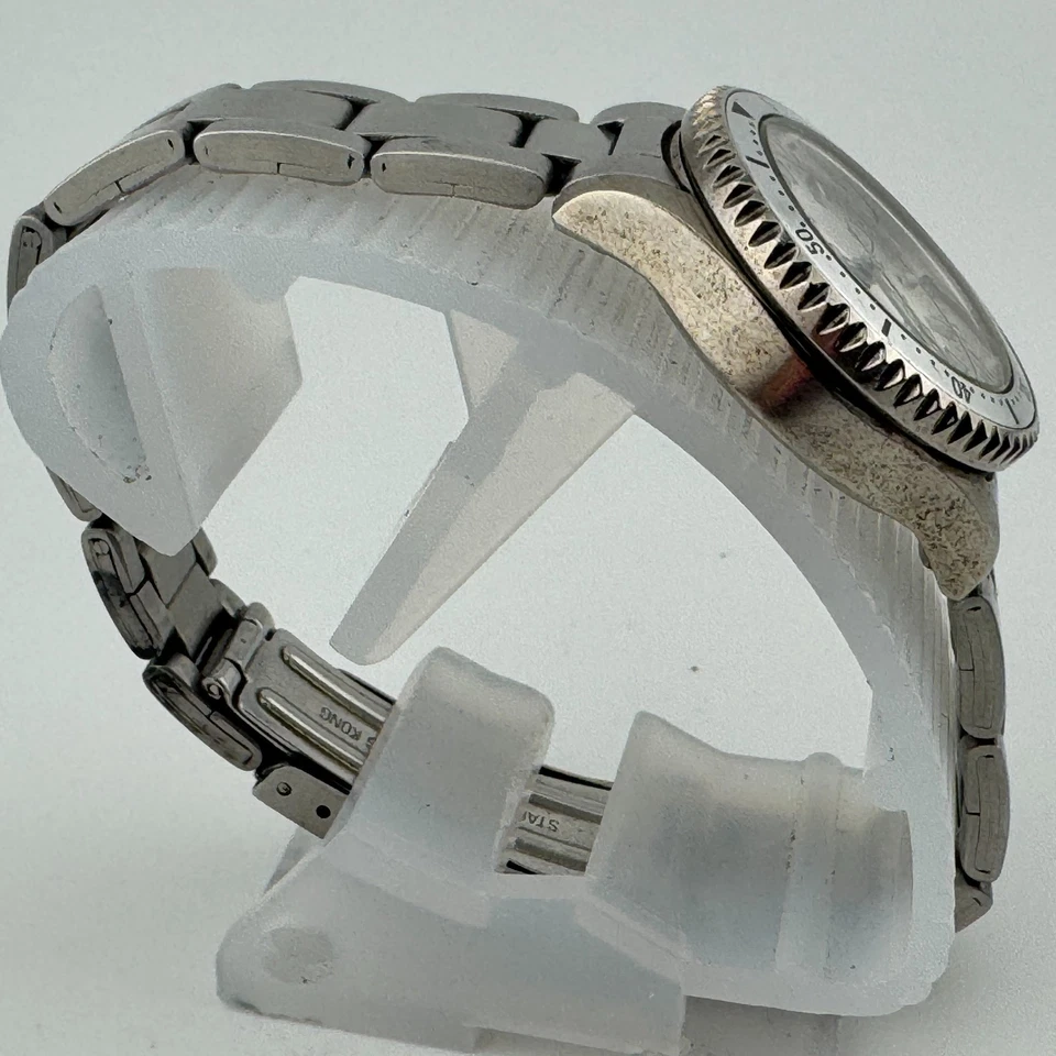 VTG Roxy Quartz Watch Women 100m Silver Rotating Bezel Date New Battery 6.75" - Image 3 of 4