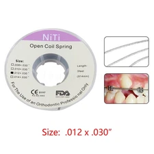 Orthodontic Dental Braces Niti Open Coil Spring Dia.012 Inch/.030 Inch 914mm OR
