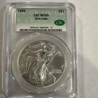 1999American Silver Eagle MS69 CAC 1oz. Pure Silver⭐️Rare⭐️