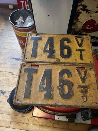 Vintage Old Rare Temporary 3 Digit T46 VT Vermont License Plates Tags Set Pair - Picture 3 of 9