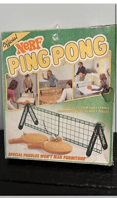 VINTAGE For NERF PING PONG GAME COMPLETE 1982 PARKER BROTHERS IN BOX