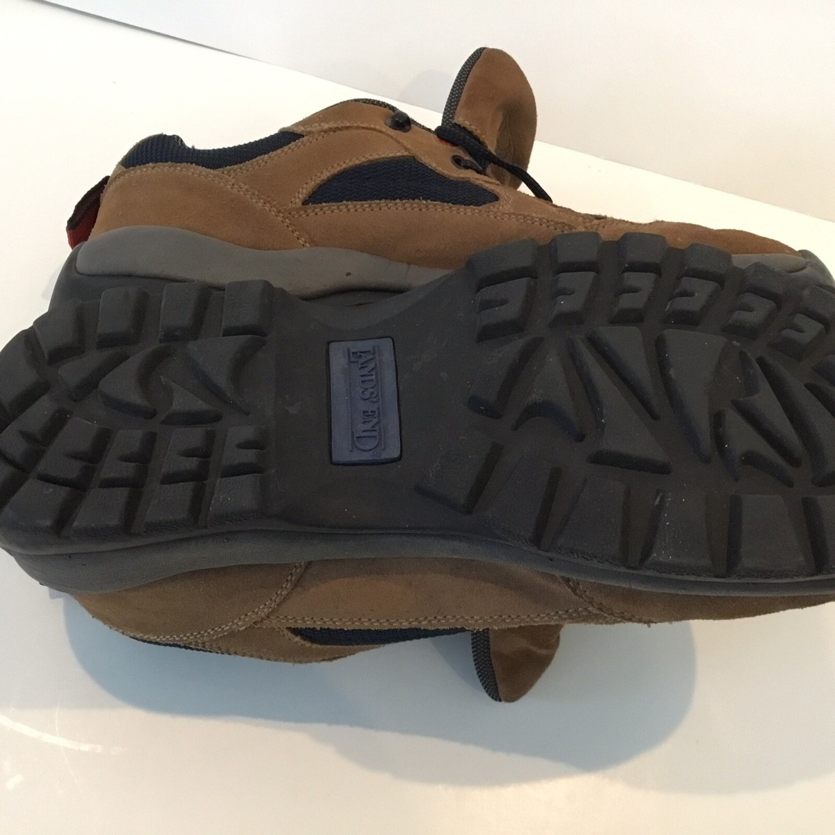 Lands End Mens Hiker Brown Leather Uppers Size 9D Lace Up | eBay