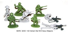 Mars 32030 1/32 Vietnam War NVA Heavy Weapons toy soldiers
