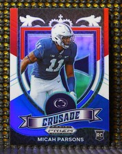 MICAH PARSONS  -  2021 PANINI PRIZM DRAFT PICKS PRIZMS RED WHITE AND BLUE #175 