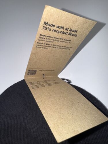 Nike Peak New Age Black Beanie One Size Cotton Nike Sport Swoosh Erwachsene Unisex. - Bild 5 von 6