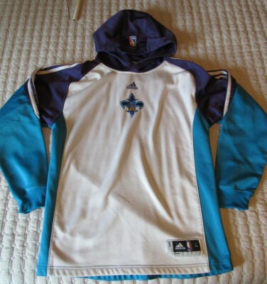 Adidas New Orleans Hornets Embroidered Hoodie Sweat Shirt Youth Large