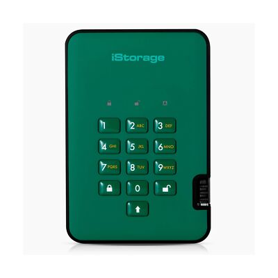 iStorage diskAshur2 HDD 500GB Green - Secure portable hard drive - Password p...