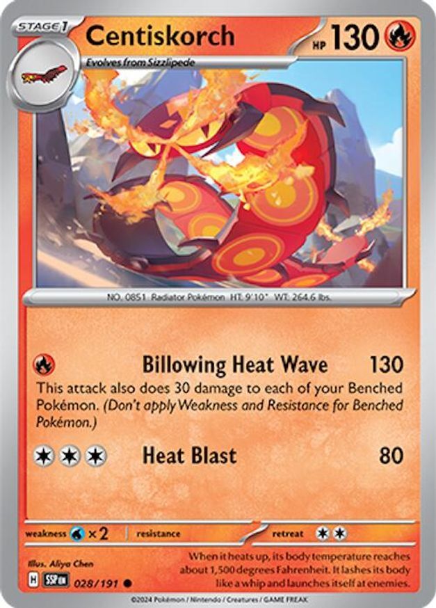 Pokemon Centiskorch (28/256) Surging Sparks LP