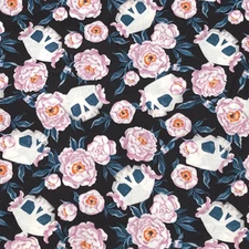 Skull Floral Dear Stella Cotton Bandana Headband Headscarf Biker Chemo Headwear