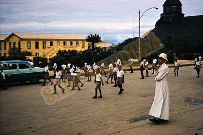 Vtg 1959 Slide Street Scene Man with Pith Helmet X5L151