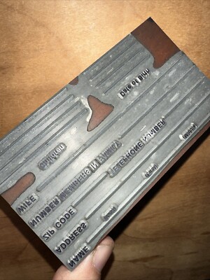 Printing Block   Business Form Document   Name, Address, DOB, Zip Code Etc.￼